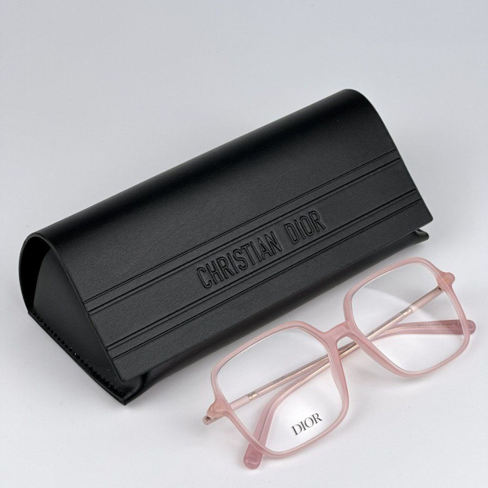 NEW Dior MINI CD O S2I 4000 Pink Nude Women Square Eyeglasses